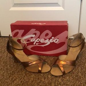 Ballroom dance peep-toe heels